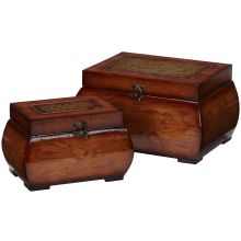 Decorative Wood Chests (Set of 2)