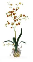 1054 BR Oncidium Liquid Illusion Silk Orchid Arrangement Burgandy