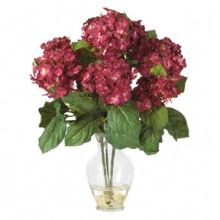 Hydrangea Liquid Illusion Silk Flower Arrangement, 22", White
