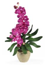 1113 BU - Double Stem Vanda Orchid Silk Flower Arrangement Beauty