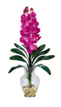 1123 BU - Vanda Orchid Liquid Illusion Silk Flower Arrangement Beauty