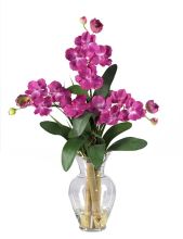 1127 BU - Triple Mini Vanda Orchid Liquid Illusion Silk Flower Arrangement Beauty