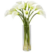 Mini Calla Lily Silk Flower Arrangement - Cream