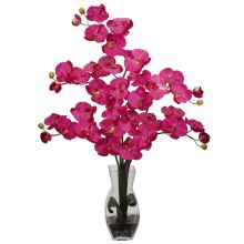 1191 BU - Phalaenopsis w/Vase Silk Flower Arrangement - Beauty