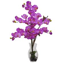 1191 OR - Phalaenopsis w/Vase Silk Flower Arrangement - Orchid