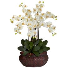 Large Phalaenopsis Silk Flower Arrangement - Cream