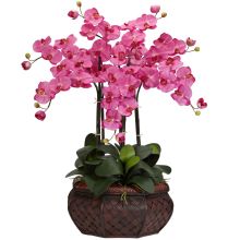 Large Phalaenopsis Silk Flower Arrangement - Dark Pink