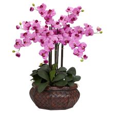 Large Phalaenopsis Silk Flower Arrangement - Mauve