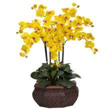 Large Phalaenopsis Silk Flower Arrangement -Yellow