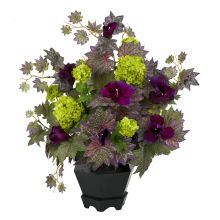 1259 - Morning Glory & Hydrangea Silk Flower Arrangement