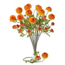 Ranunculus Silk Flower, 23" (Set of 12) Orange