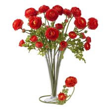 Ranunculus Silk Flower, 23" (Set of 12) Red