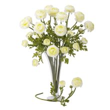Ranunculus Silk Flower, 23" (Set of 12) White