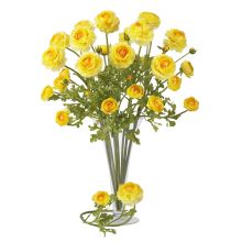 Ranunculus Silk Flower, 23" (Set of 12) Yellow