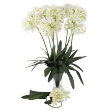 African Lily Silk Flower, 29" (Set of 12 Stems) White