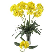 African Lily Silk Flower, 29" (Set of 12 Stems) Yellow