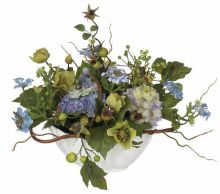 4622 BL Hydrangea Centerpiece Blue