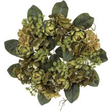 Artificial Artichoke Wreath - Green 18"