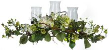 Hydrangea Centerpiece Triple Candelabrum