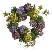 Mixed Colors Hydrangea Wreath  24"