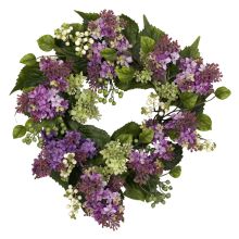 Hanel Lilac Wreath 20"  Silk Floral Arrangement