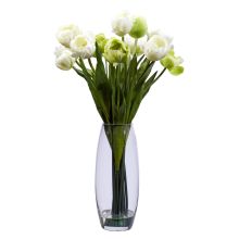 Tulip Silk Flower Arrangement With Vase
