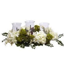 Triple Snowball Hydrangea Candelabrum