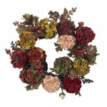 Hydrangea Peony Silk Wreath, 22"