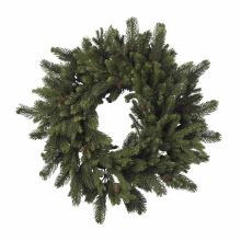 Pine Branches & Pine Cones Wreath 30" Artificial Silk Floral Arrangement