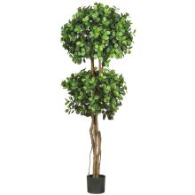 Eucalyptus Double Ball Topiary Silk Tree 5.5'