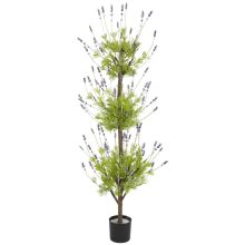 Lavender Topiary Silk Tree 4'