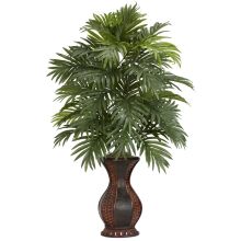 6661 - Areca Palm w/Urn Silk Plant