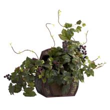 Grape Leaf Silk Plant, w/Chest