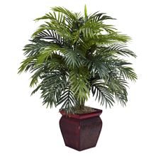 6686 - Areca w/Decorative Planter Silk Plant