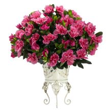 Azalea Silk Plant, w/Metal Planter