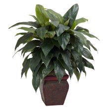 6688 - Cordyline w/Decorative Vase Silk Plant