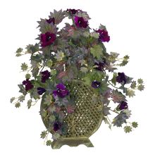 Morning Glory Silk Plant, w/Decorative Vase