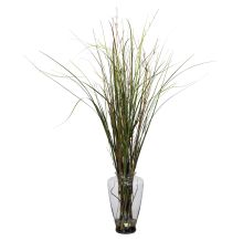 Bamboo Grass Silk Plant Arrangement Large Jar