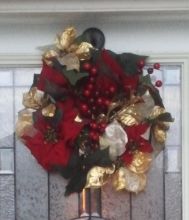 Artificial Arrangement Silk Christmas Poinsettias After Christmas Sale