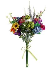 Petunias Daisies Ranunculus Hydrangeas Bouquet Silk Floral Arrangement