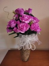 Silk Lavender Rose Bouquet