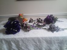 Artificial Purple Roses Wedding Ensemble