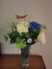 Silk Dahlias Roses Gerbera Daisies Bouquet Arrangement