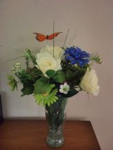 Silk Dahlias Roses Gerbera Daisies Bouquet Arrangement