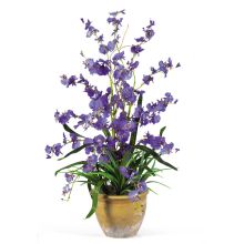 Dancing Lady Orchid Silk Flower Arrangement (Color: Orchid)